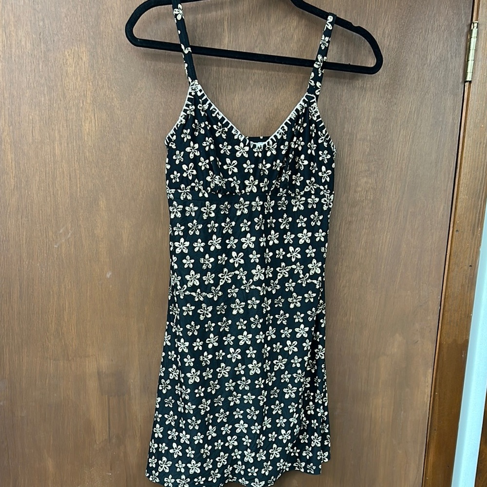 Floral Black Dress